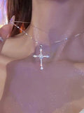 Rhinestone Cross Necklace