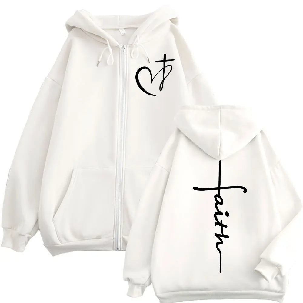 Faith Over Fear Zip Hoodie