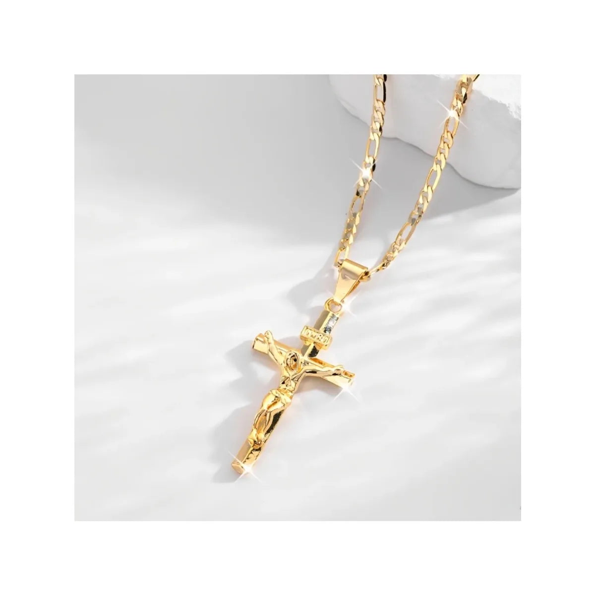 Gold Jesus Cross Necklace