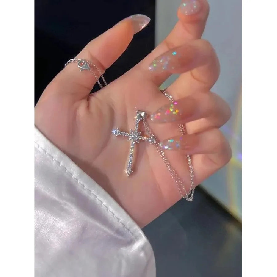 Rhinestone Cross Necklace