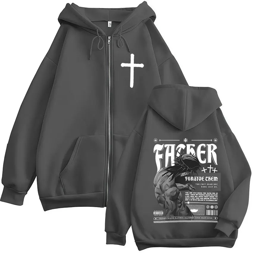 Forgive Them Father Zip Hoodie