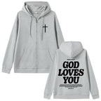 God Loves You Zip Hoodie