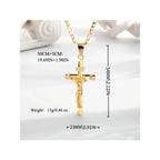 Gold Jesus Cross Necklace
