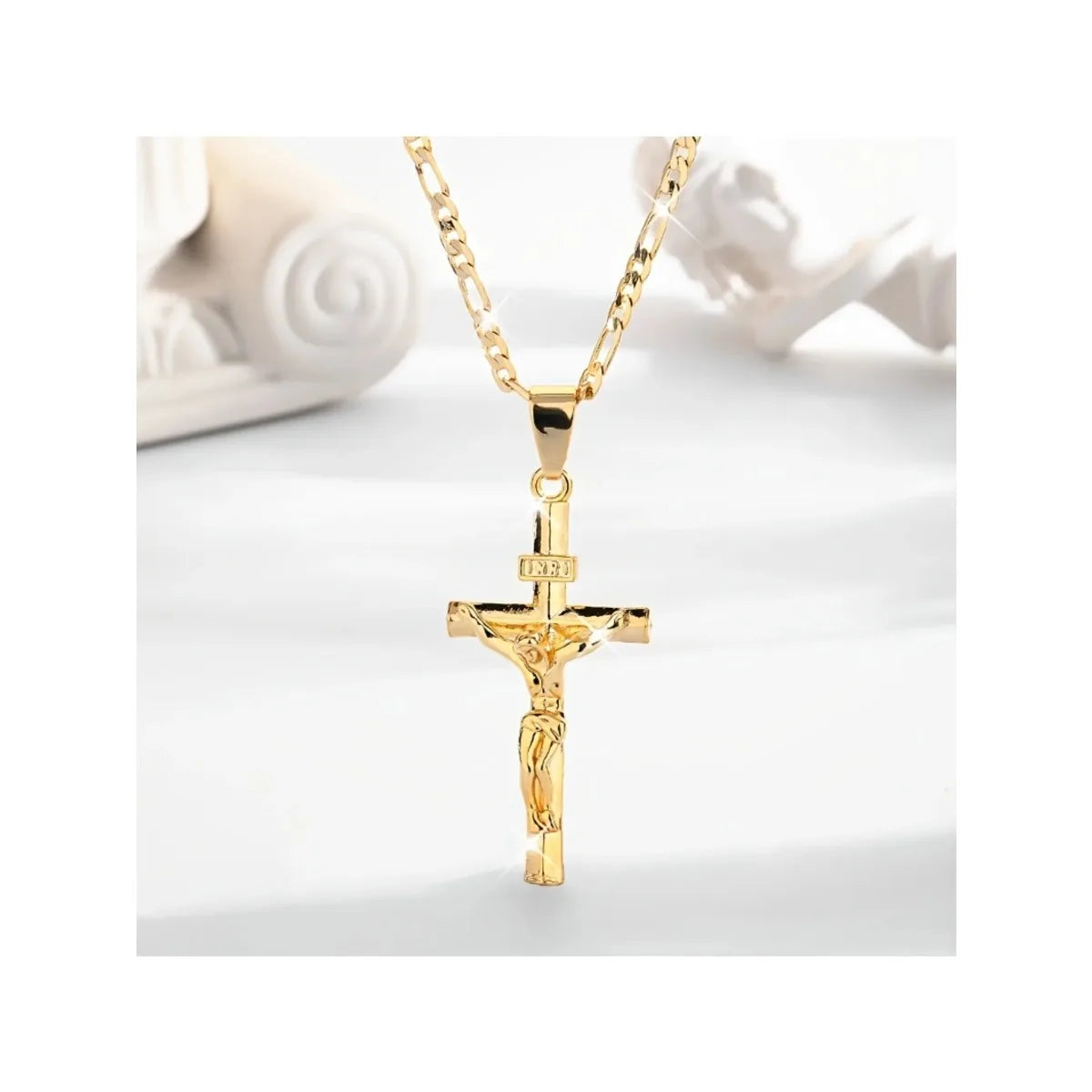 Gold Jesus Cross Necklace