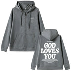 God Loves You Zip Hoodie