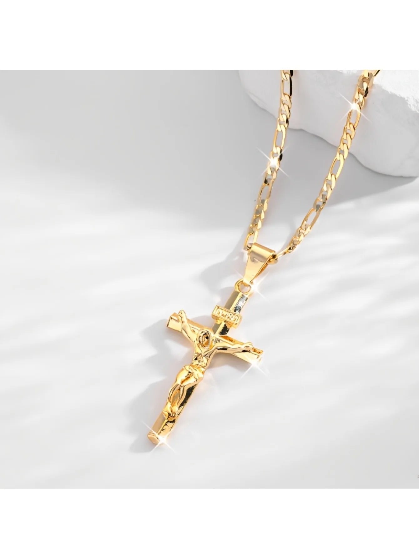 Gold Jesus Cross Necklace