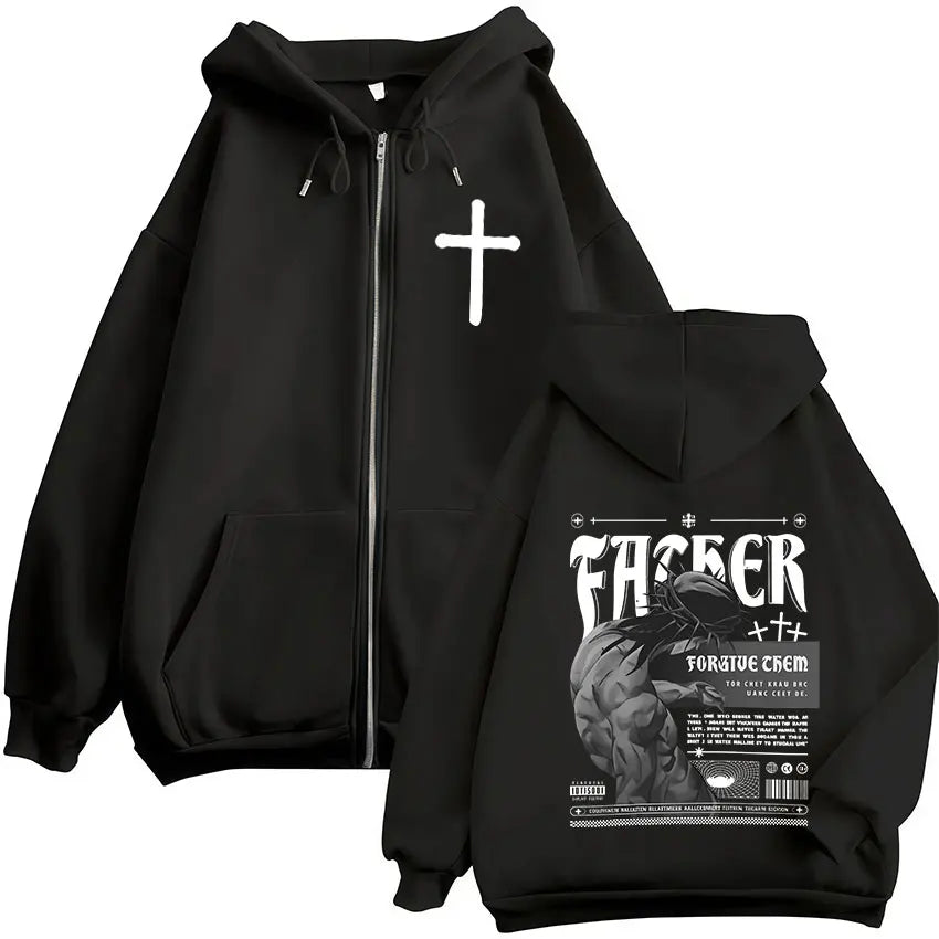 Forgive Them Father Zip Hoodie