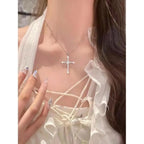 Rhinestone Cross Necklace