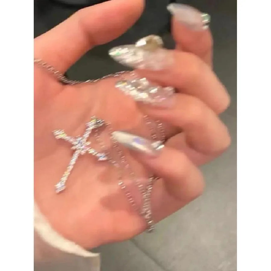 Rhinestone Cross Necklace