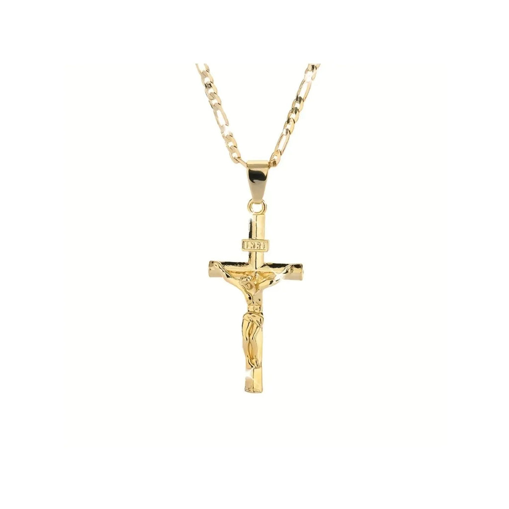 Gold Jesus Cross Necklace