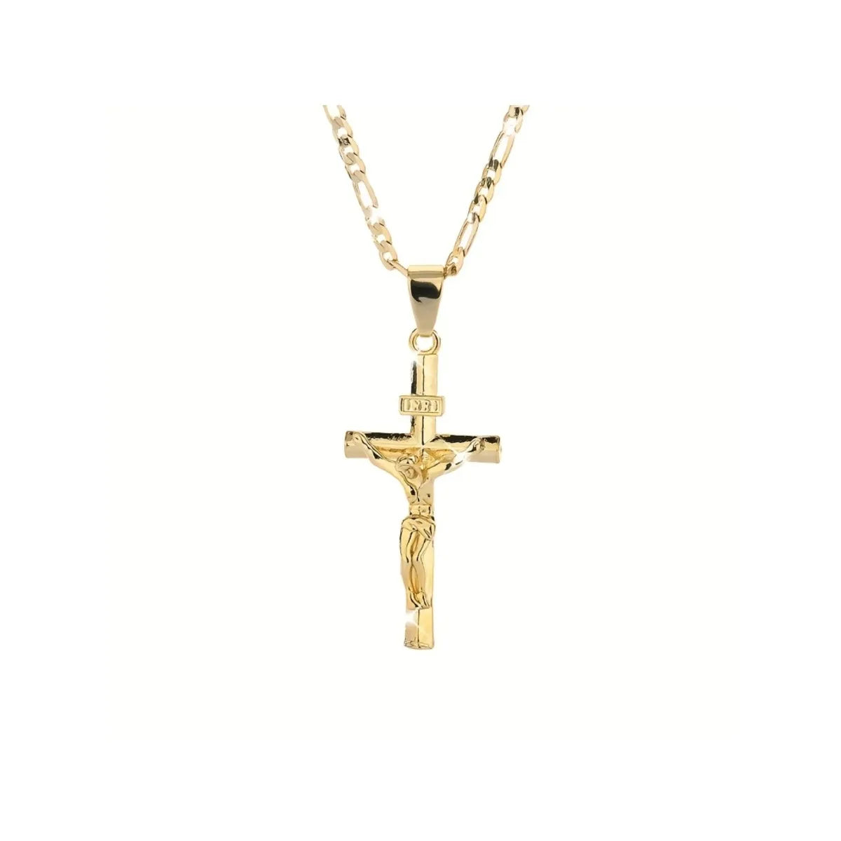 Gold Jesus Cross Necklace